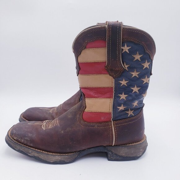 Durango Women's Lady Rebel Patriotic 10" Square Toe Western Flag Boot Size 11 - Picture 4 of 10